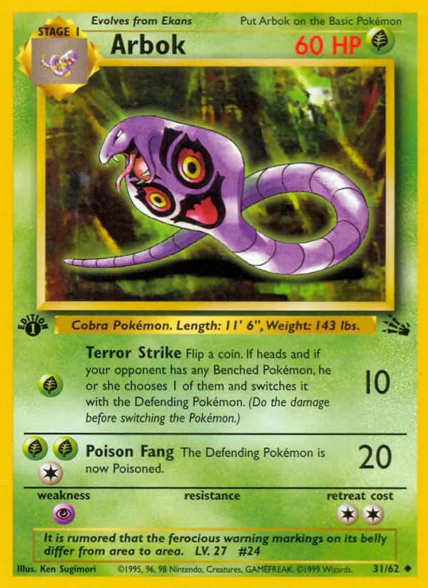 Arbok — Fossil, Uncommon
