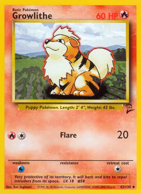 Growlithe — Base Set 2, Uncommon