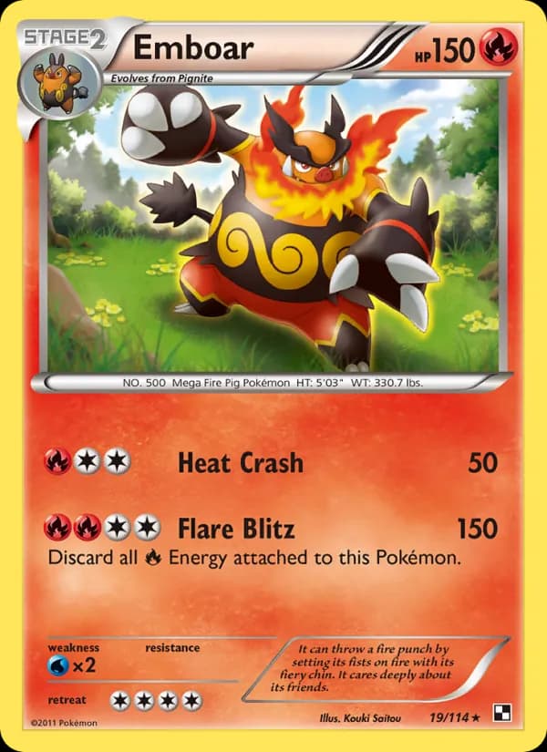 Emboar — Black & White, Rare