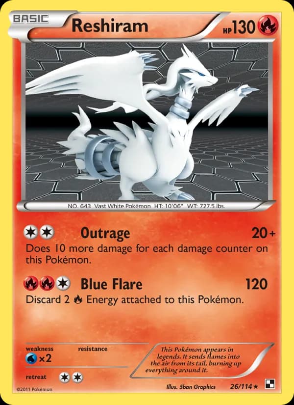 Reshiram — Black & White, Rare