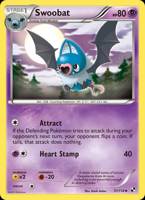 Swoobat — Black & White, Uncommon