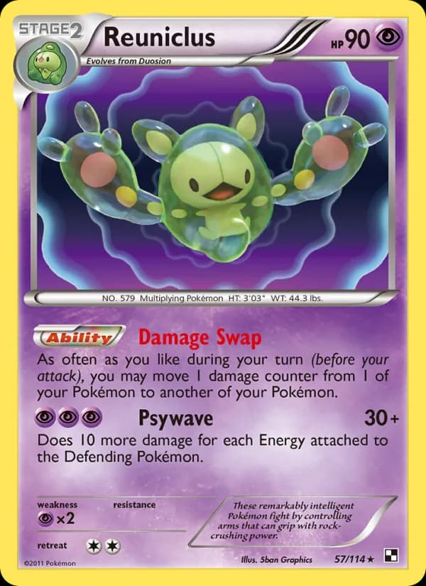 Reuniclus — Black & White, Rare