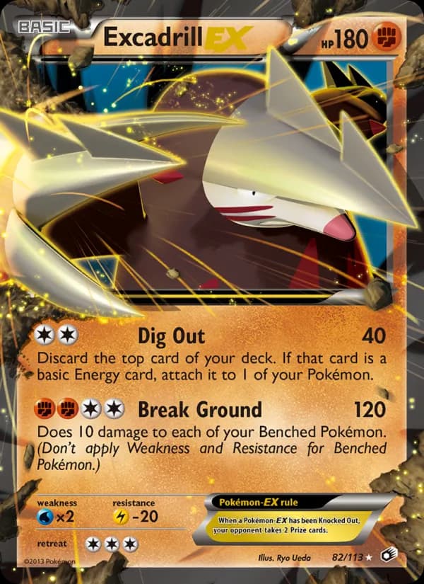 Excadrill-EX — Legendary Treasures, Rare