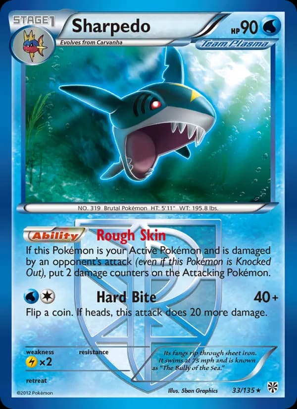 Sharpedo — Plasma Storm, Rare