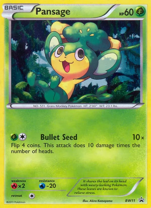 Pansage — BW Black Star Promos, Common