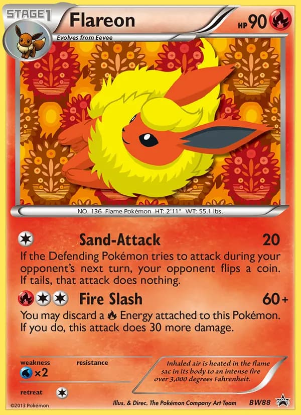 Flareon — BW Black Star Promos, Common