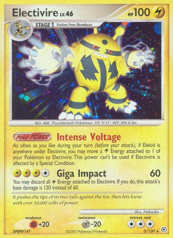 Electivire — Diamond & Pearl, Rare Holo