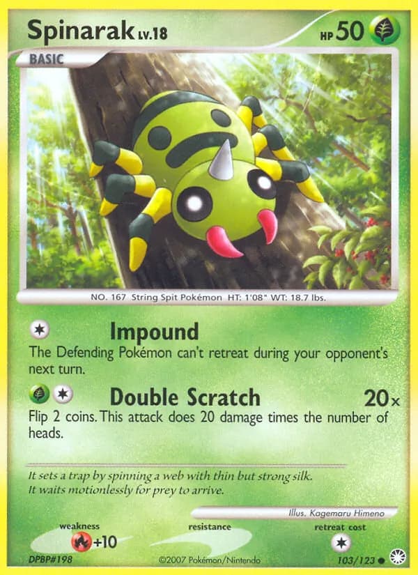 Spinarak — Mysterious Treasures, Common