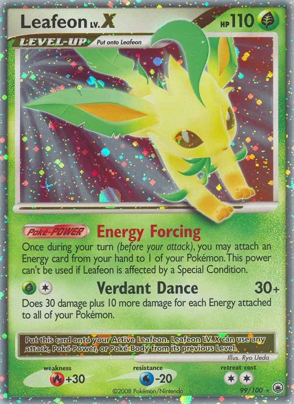 Leafeon — Majestic Dawn, Rare Holo LV.X