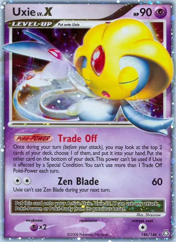 Uxie — Legends Awakened, Rare Holo LV.X