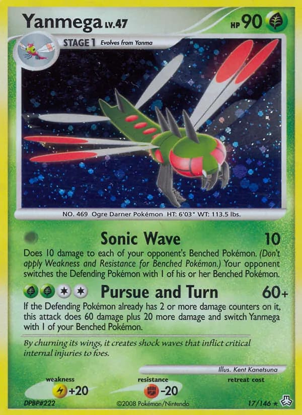 Yanmega — Legends Awakened, Rare Holo