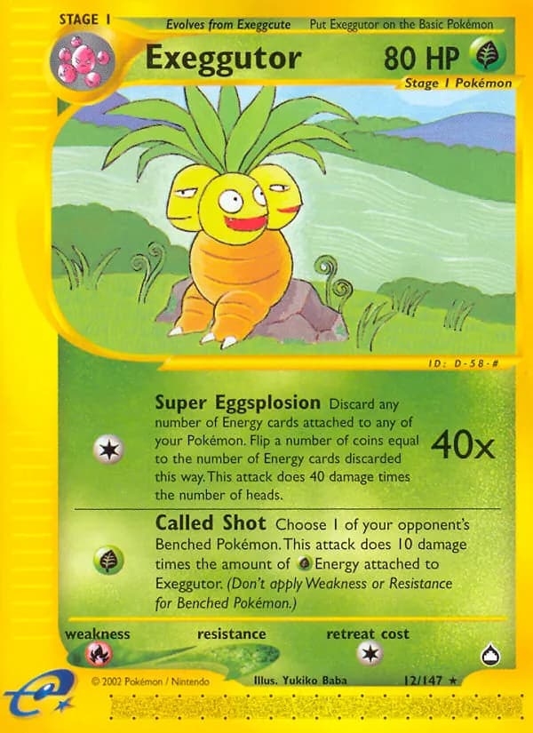 Exeggutor — Aquapolis, Rare