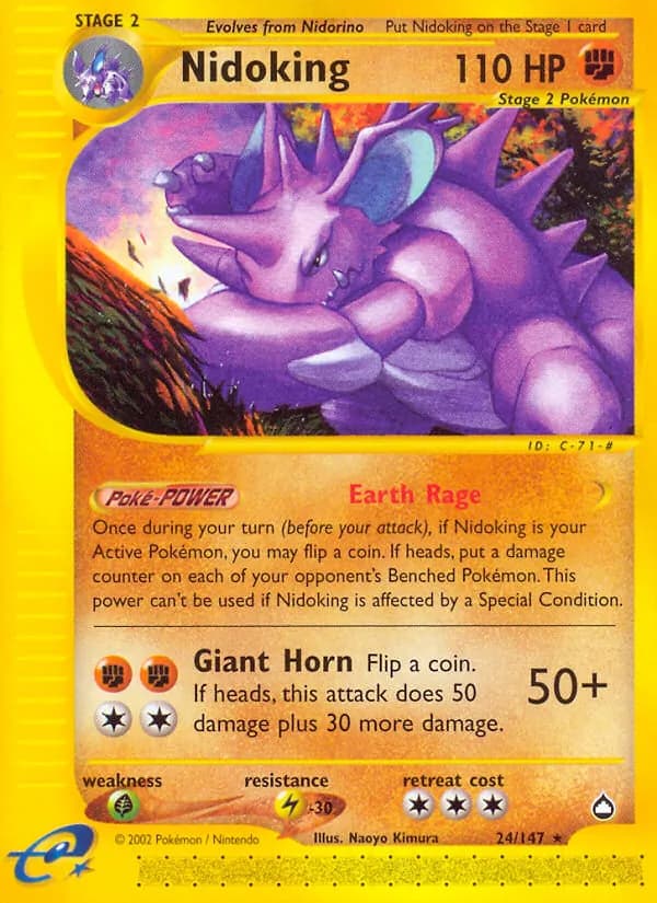 Nidoking — Aquapolis, Rare