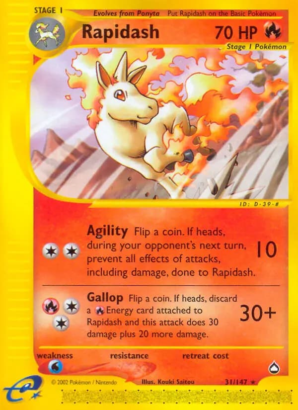 Rapidash — Aquapolis, Rare