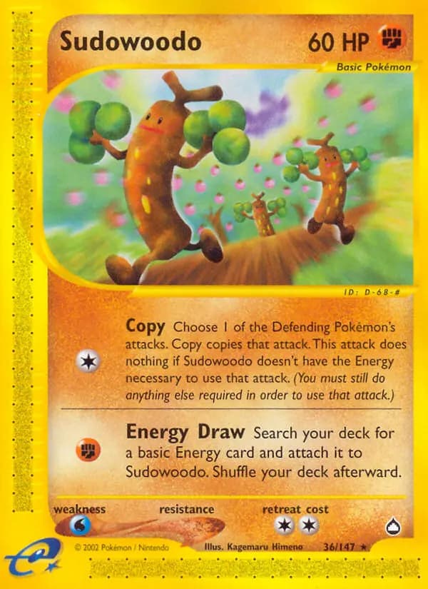 Sudowoodo — Aquapolis, Rare