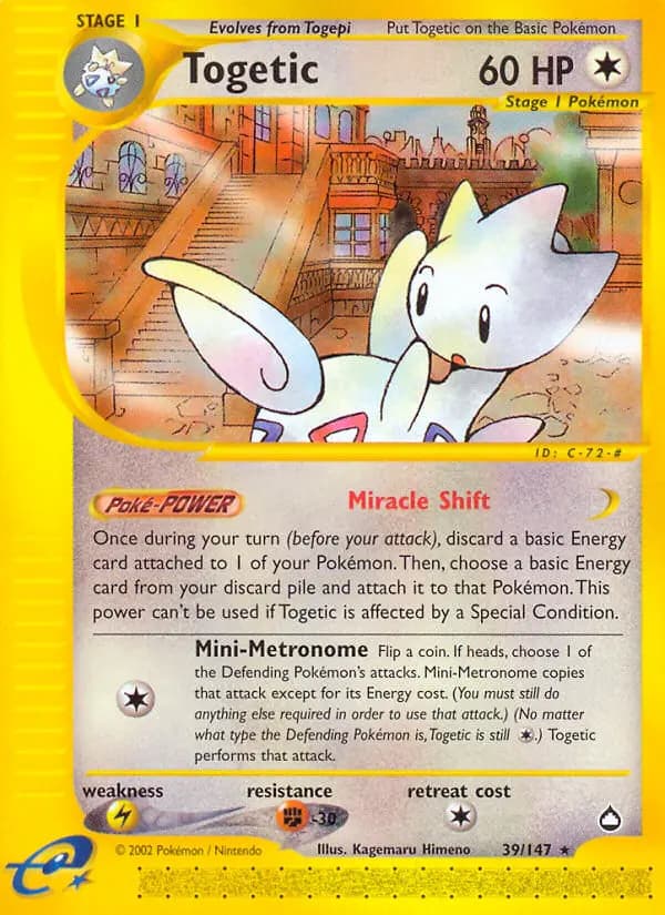 Togetic — Aquapolis, Rare