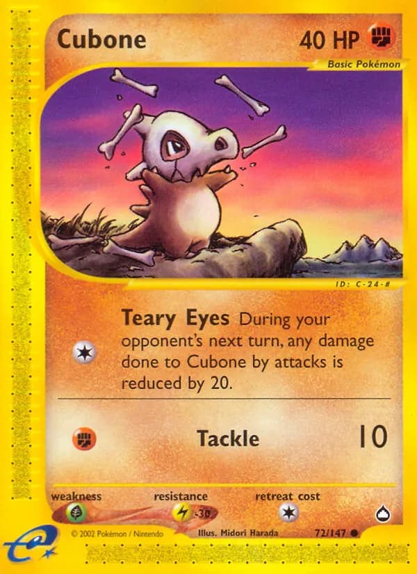 Cubone — Aquapolis, Common