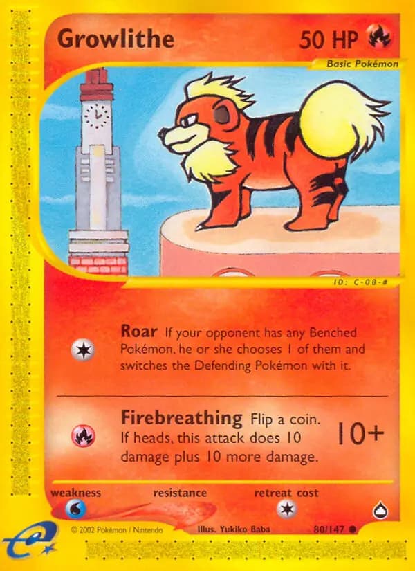 Growlithe — Aquapolis, Common