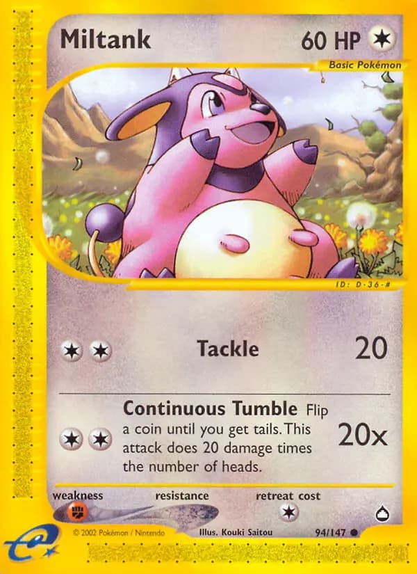 Miltank — Aquapolis, Common