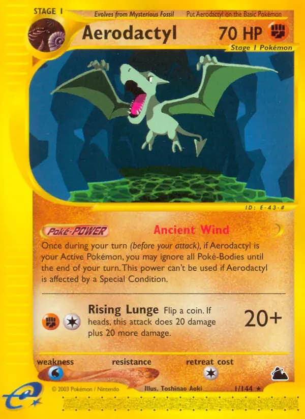 Aerodactyl — Skyridge, Rare