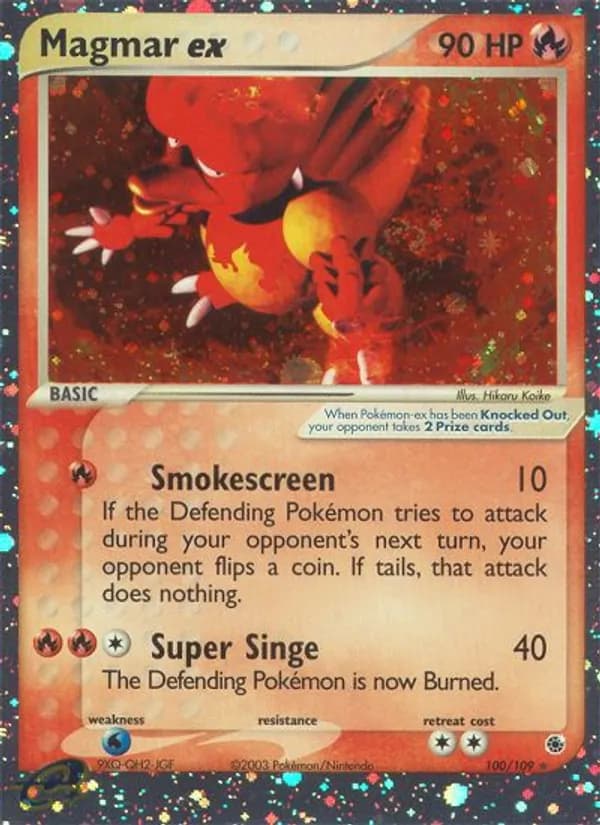 Magmar ex — Ruby & Sapphire, Rare