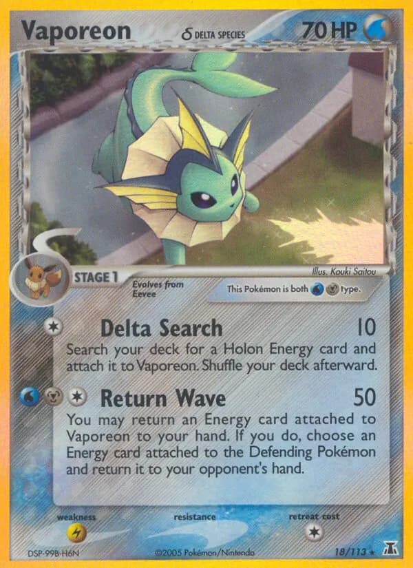 Vaporeon δ — Delta Species, Rare