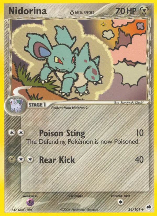 Nidorina δ — Dragon Frontiers, Uncommon