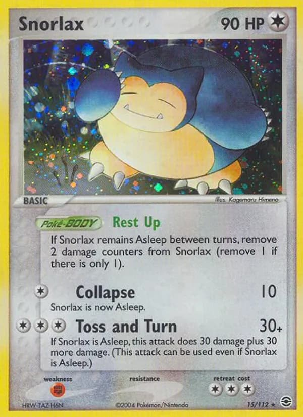 Snorlax — FireRed & LeafGreen, Rare
