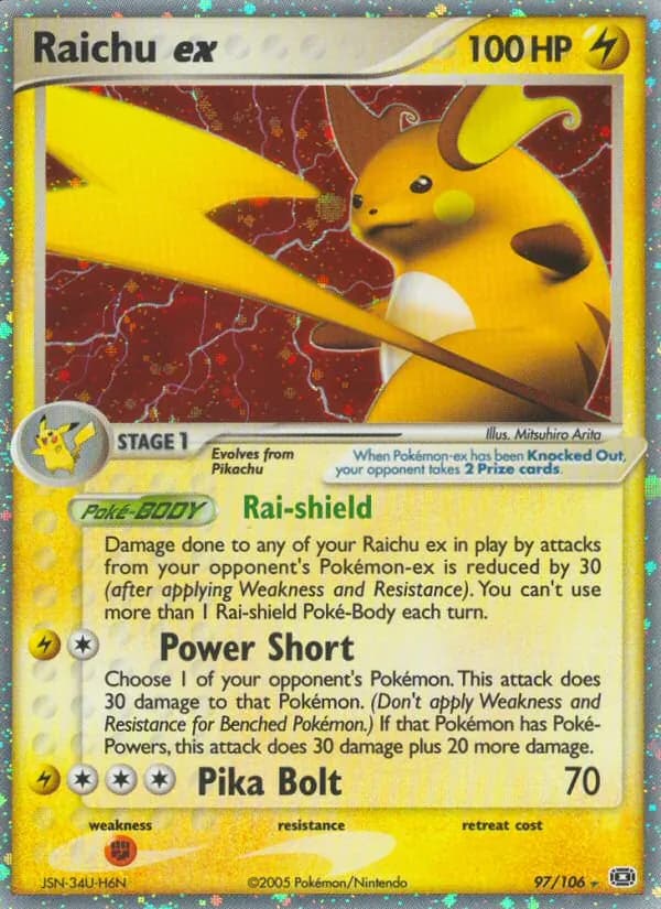 Raichu ex — Emerald, Rare