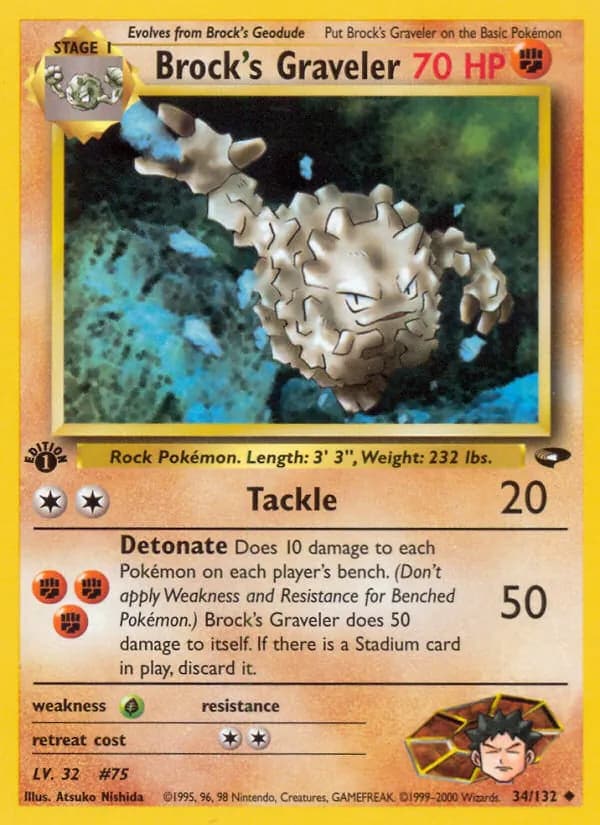 Brock's Graveler — Gym Challenge, Uncommon