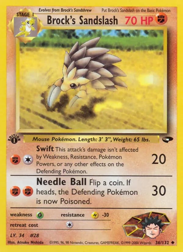 Brock's Sandslash — Gym Challenge, Uncommon