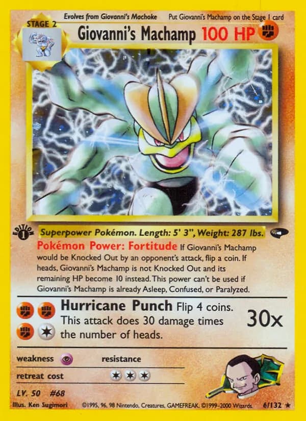 Giovanni's Machamp — Gym Challenge, Rare Holo