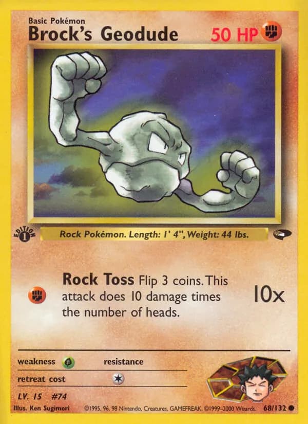 Brock's Geodude — Gym Challenge, Common