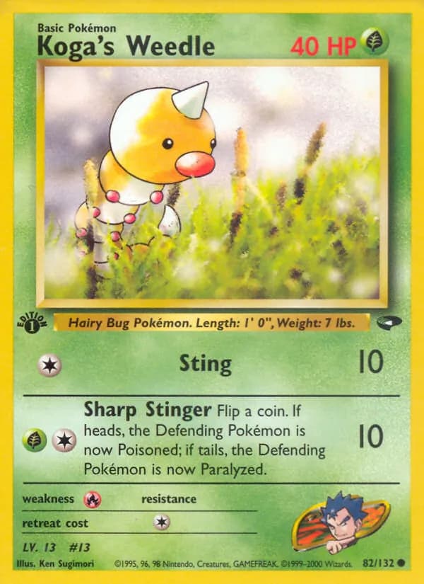 Koga's Weedle — Gym Challenge, Common