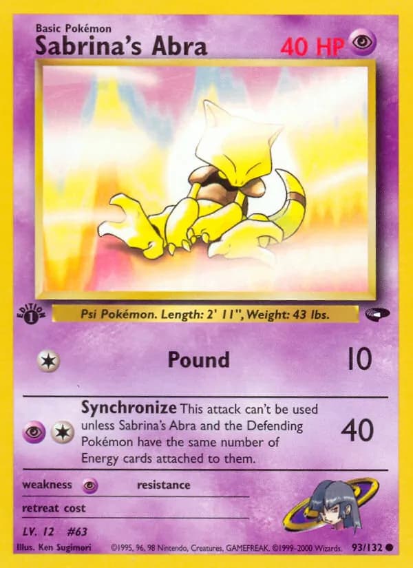 Sabrina's Abra — Gym Challenge, Common