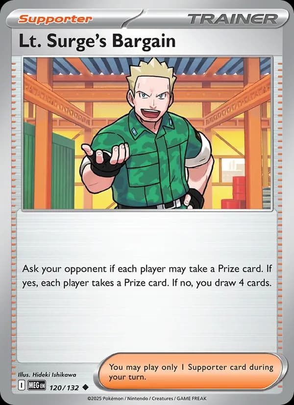 Lt. Surge's Bargain — Mega Evolution, Uncommon