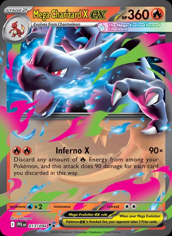 Mega Charizard X ex — Phantasmal Flames, Double rare