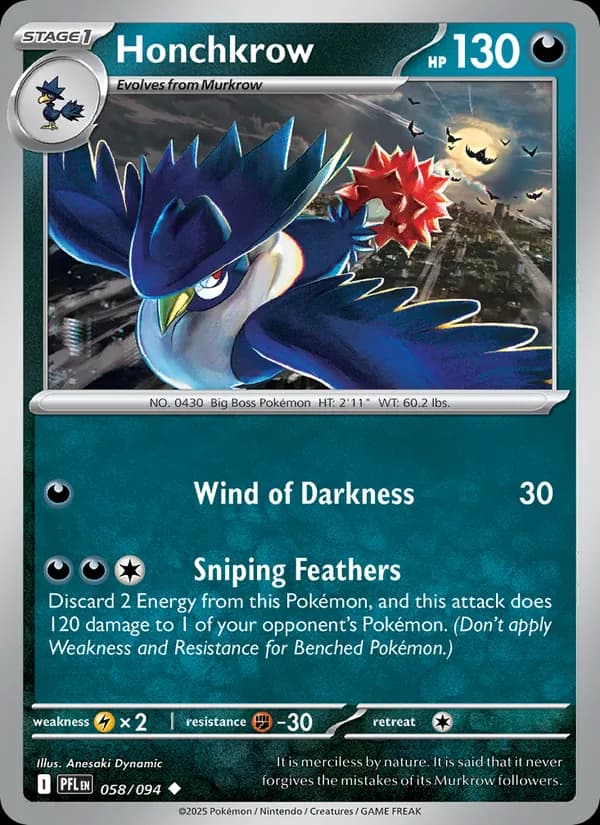 Honchkrow — Phantasmal Flames, Uncommon
