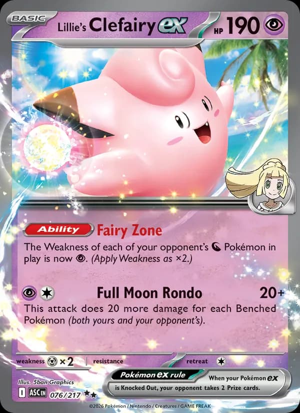 Lillie's Clefairy ex — Ascended Heroes, Double rare