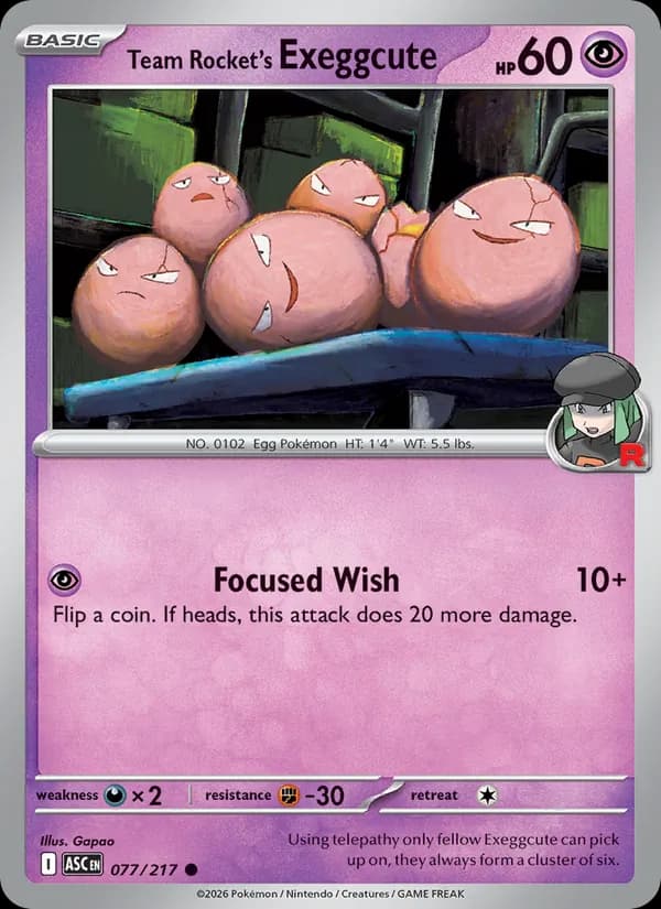Team Rocket's Exeggcute — Ascended Heroes, Common