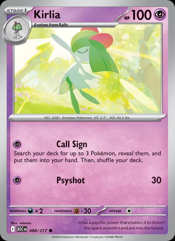 Kirlia — Ascended Heroes, Common