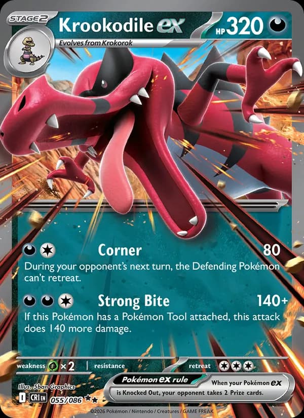 Krookodile ex — Chaos Rising, Double rare