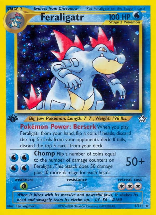 Feraligatr — Neo Genesis, Rare