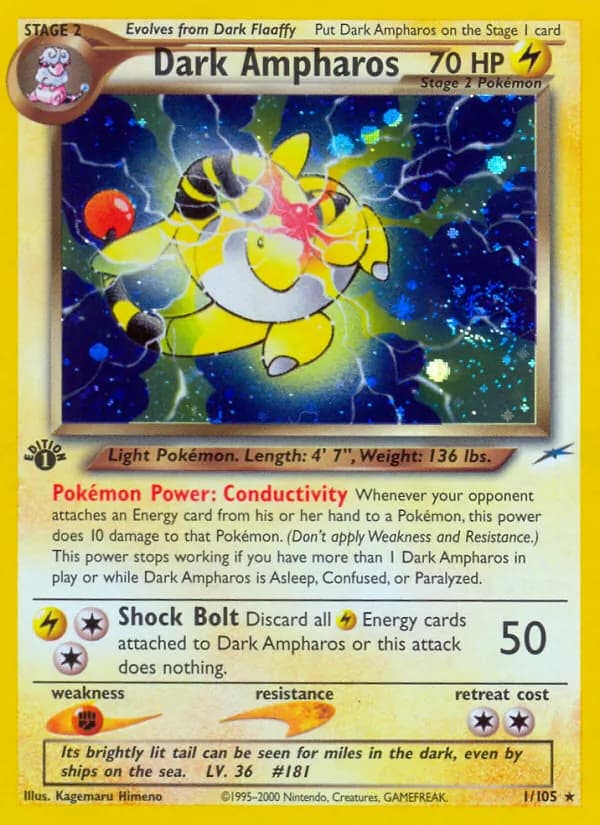 Dark Ampharos — Neo Destiny, Rare