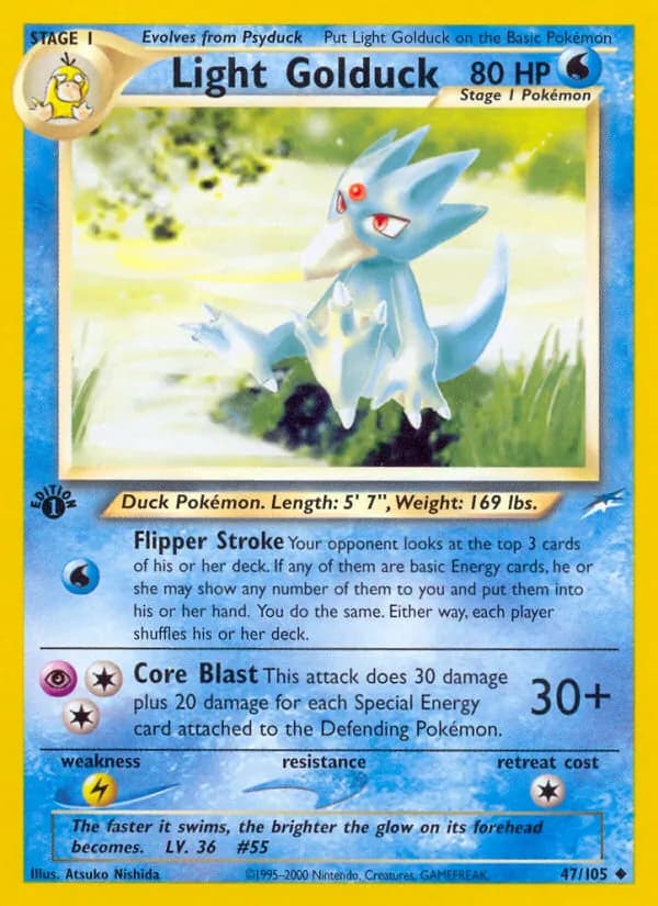 Light Golduck — Neo Destiny, Uncommon