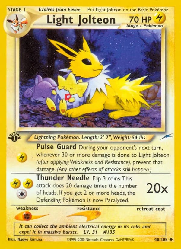 Light Jolteon — Neo Destiny, Uncommon