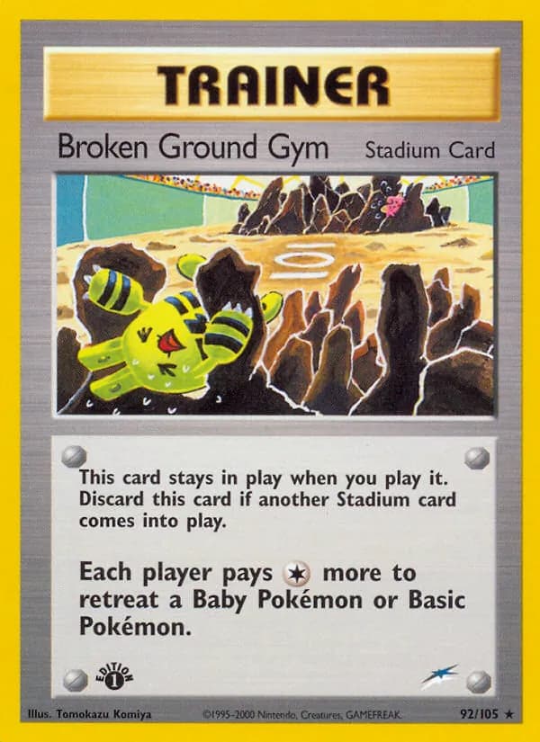 Broken Ground Gym — Neo Destiny, Rare