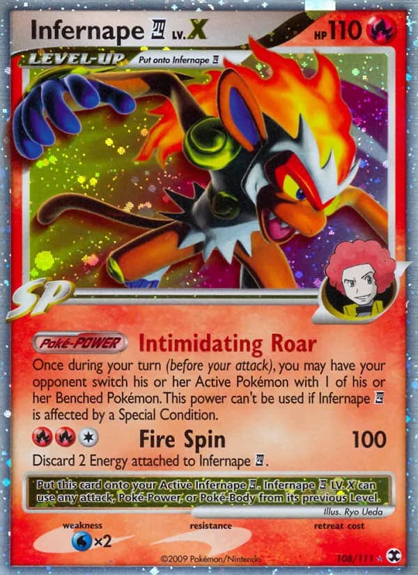 Infernape 4 — Rising Rivals, Rare Holo LV.X