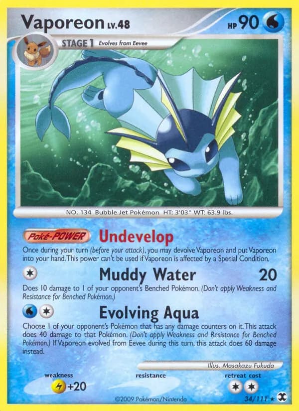 Vaporeon — Rising Rivals, Rare