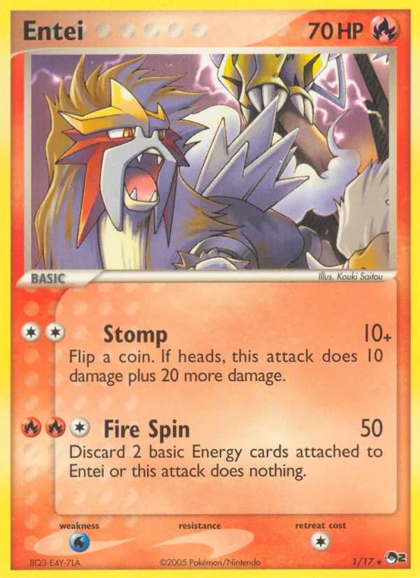 Entei — POP Series 2, Rare